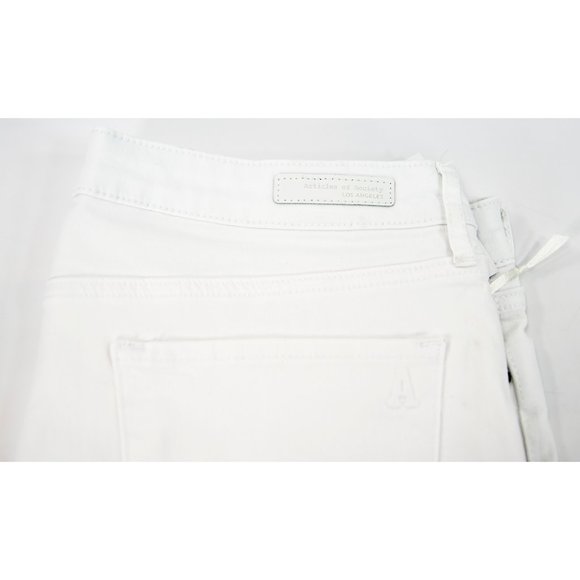 Munich White Skinny Racer Stripe Mid Rise Jeans 29 - Picture 7 of 9